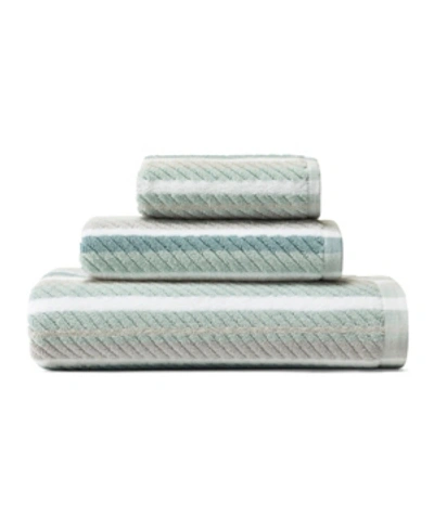 Shop Tommy Bahama Home Tommy Bahama Ocean Bay Stripe Bay 3-pc. Towel Set In Turquoise