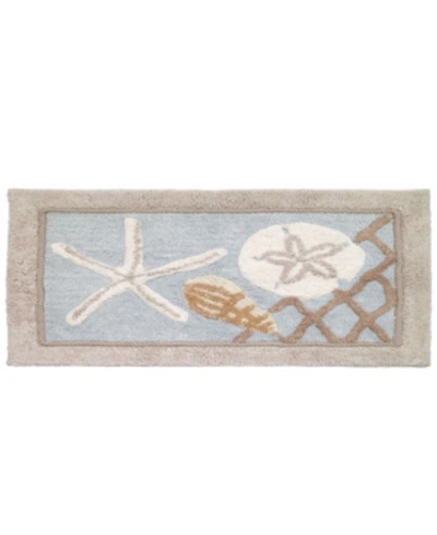 Shop Avanti Seaglass Seashell And Netting Bath Rug, 24" X 60" In Multi