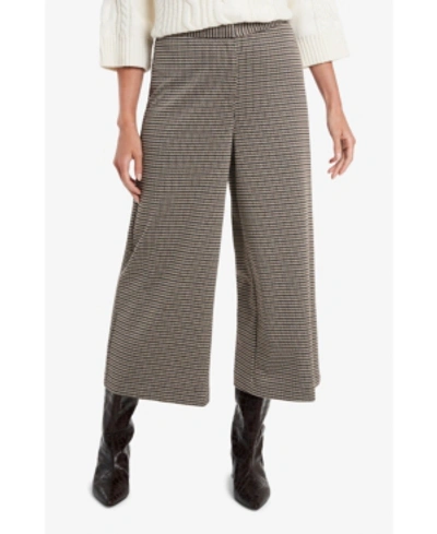 Shop Vince Camuto Women's Wide Leg Heritage Check Pant In Rich Taupe