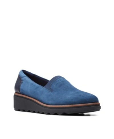 Shop Clarks Women's Collection Sharon Dolly Shoes Women's Shoes In Blue Suede