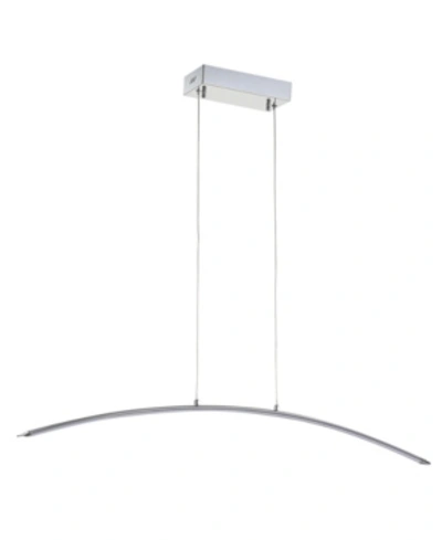 Shop Jonathan Y Roxanna 41.5" Dimmable Adjustable Integrated Led Metal Linear Pendant In Chrome