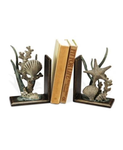 Shop Spi Home Shell Bookends In Bronze