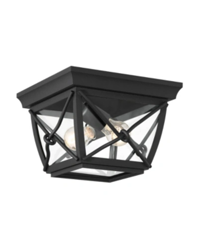 Shop Designer's Fountain Belmont 1 Light Outdoor Flushmount In Black