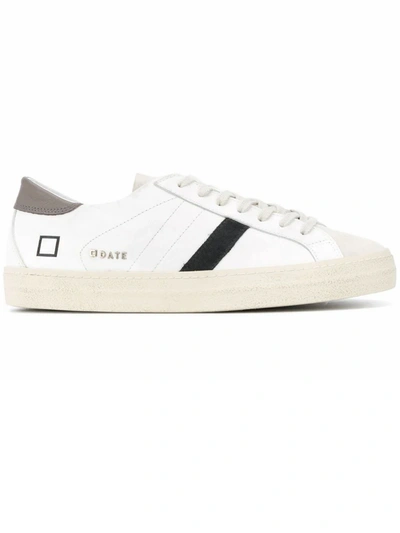 Shop Date White Leather Hill Sneakers In Bianco