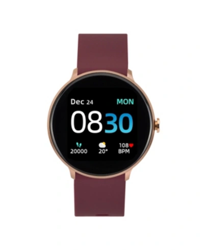 Shop Itouch Sport 3 Women's Touchscreen Smartwatch: Rose Gold Case With Merlot Strap 45mm