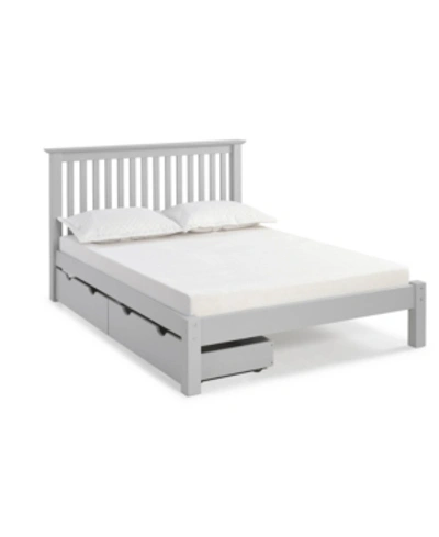 Shop Alaterre Furniture Barcelona Full Bed With Storage Drawers In Dove Gray