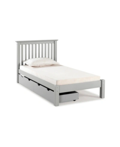 Shop Alaterre Furniture Barcelona Twin Bed With Storage Drawers In Dove Gray