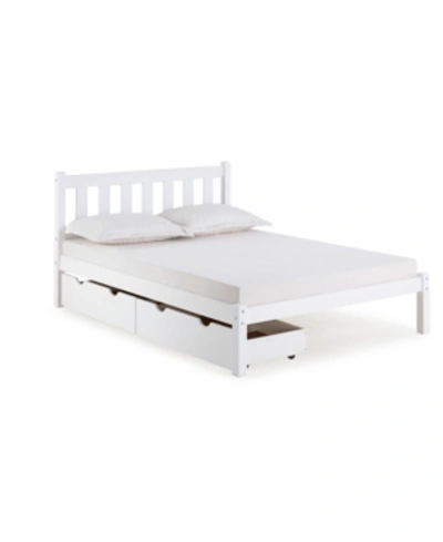 Shop Alaterre Furniture Poppy Full Bed With Storage Drawers In White