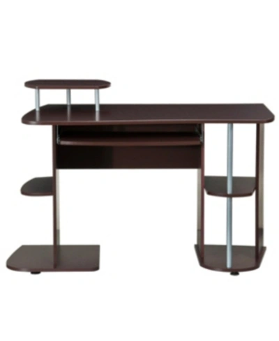 Shop Rta Products Techni Mobili Complete Computer Workstation Desk In Chocolate