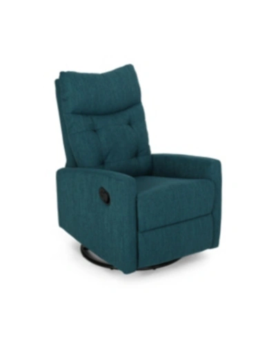 Shop Noble House Woodglen Recliner In Teal