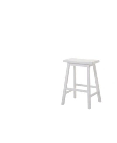 Shop Acme Furniture Gaucho 24" Counter Height Stool (set Of 2) In White