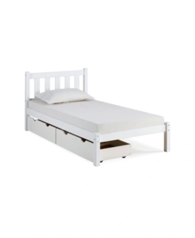 Shop Alaterre Furniture Poppy Twin Bed With Storage Drawers In White