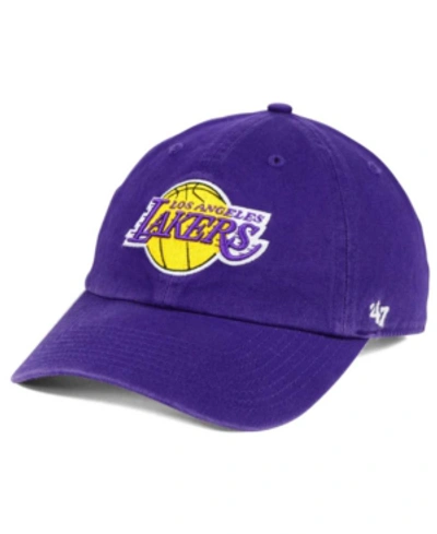 Shop 47 Brand Los Angeles Lakers Clean Up Cap In Purple