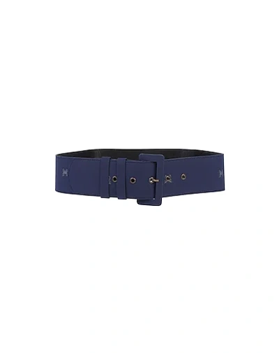 Shop Aglini Belts In Dark Blue