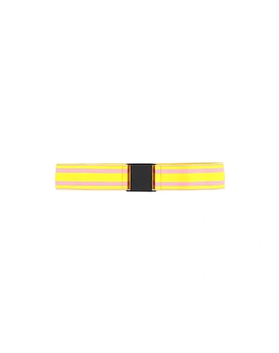 Shop Msgm Belts In Yellow