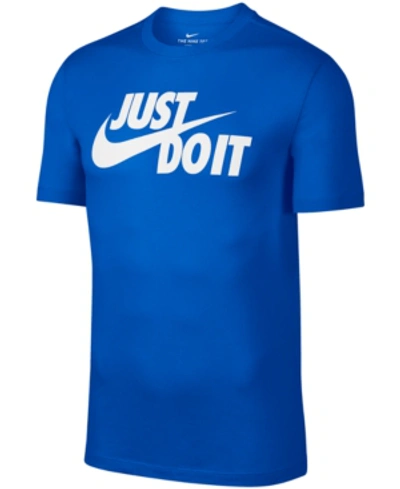 Shop Nike Men's Sportswear Just Do It T-shirt In Royal