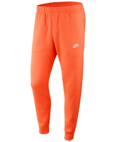 Shop Nike Men's Sportswear Club Fleece Joggers In Electro Orange