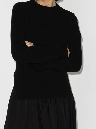 Shop Rick Owens Crew Neck Cashmere Sweater In Black