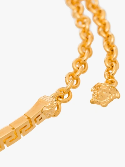 Shop Versace Gold Tone Greca Choker Necklace