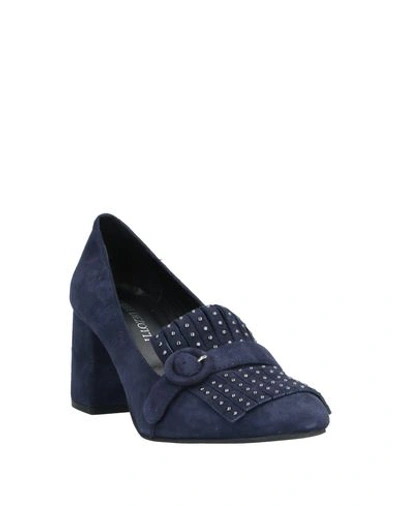 Shop Adele Dezotti Loafers In Dark Blue