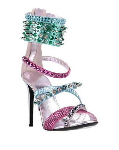 Shop Philipp Plein Sandals In Fuchsia