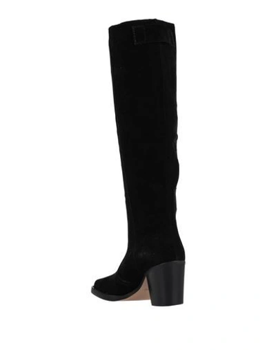 Shop Ganni Knee Boots In Black