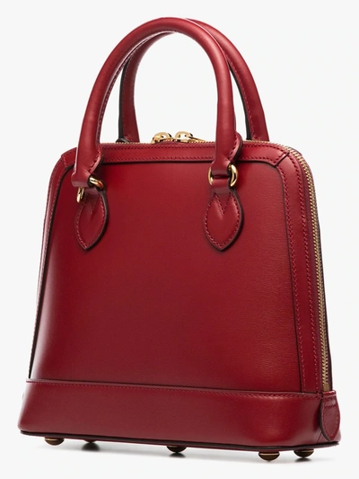 Shop Gucci Red Horsebit 1955 Leather Top Handle Bag
