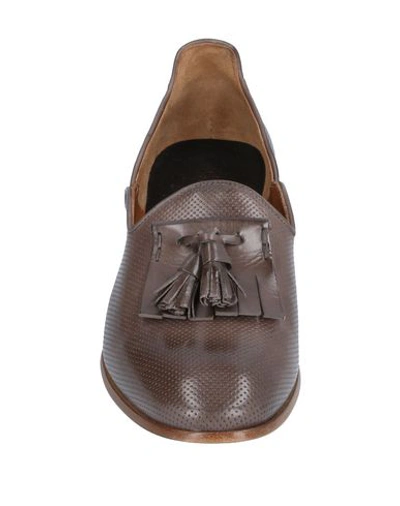 Shop Silvano Sassetti Loafers In Dark Brown