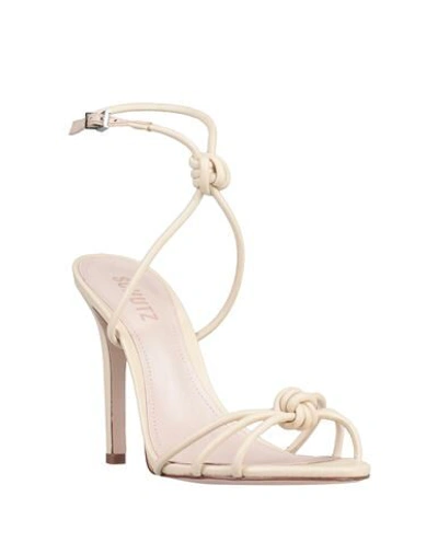 Shop Schutz Woman Sandals Ivory Size 6 Soft Leather In White