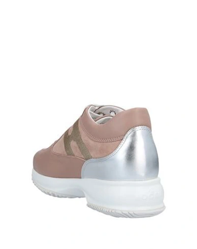 Hogan Woman Sneakers Blush Size 8 Leather In Pink