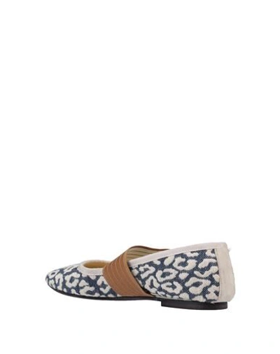 Shop Danielapi Ballet Flats In Dark Blue