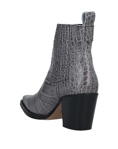 Shop Ganni Ankle Boots In Grey