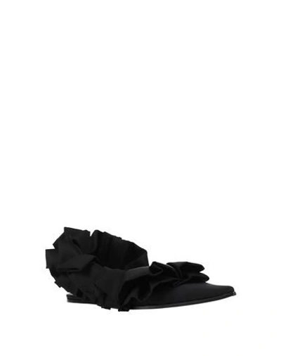 Shop Mm6 Maison Margiela Ballet Flats In Black