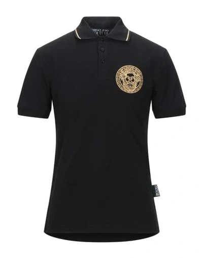 Shop Versace Jeans Couture Polo Shirts In Black