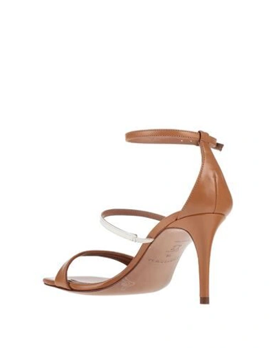 Shop Pura López Sandals In Camel