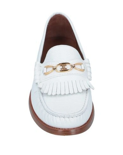 Shop Celine Loafers In White