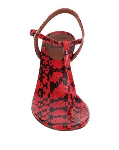 L'autre Chose Toe Strap Sandals In Red