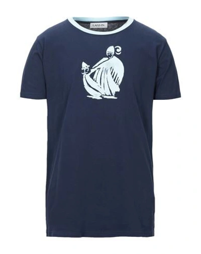 Shop Lanvin T-shirt In Dark Blue