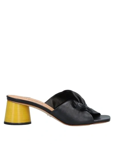 Shop Halmanera Sandals In Black
