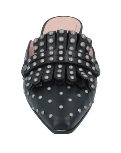 Shop Alberta Ferretti Woman Mules & Clogs Black Size 6 Soft Leather