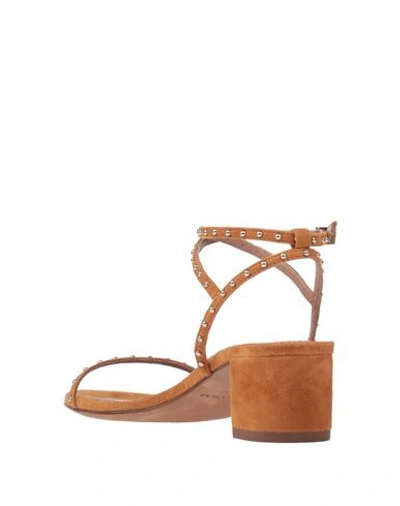 Shop Pura López Sandals In Ocher