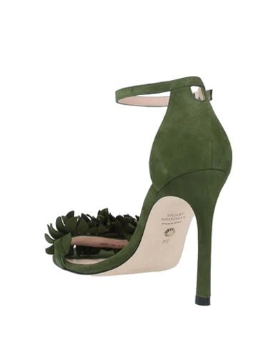 Shop Stuart Weitzman Sandals In Military Green