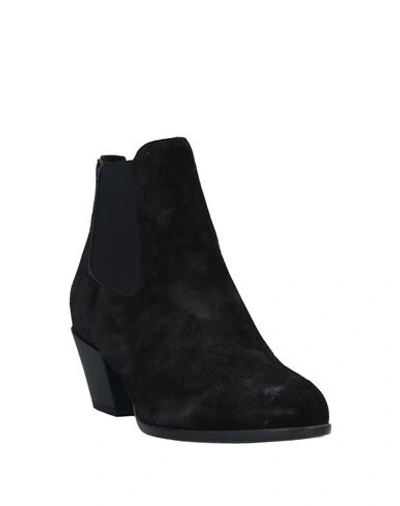 Hogan Mid Heel Ankle Boots In Black