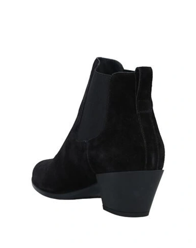 Hogan Mid Heel Ankle Boots In Black
