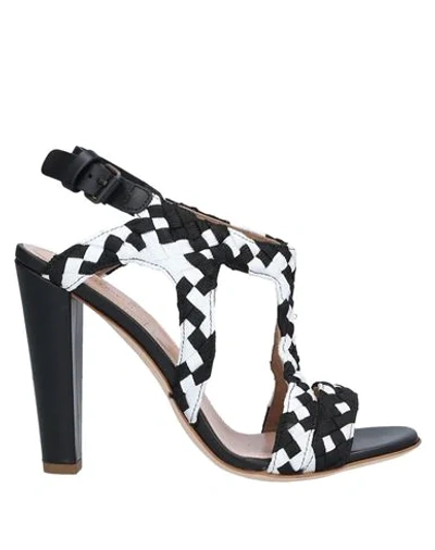 Shop Alberta Ferretti Sandals In Black