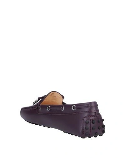 Shop Tod's Woman Loafers Purple Size 6 Soft Leather