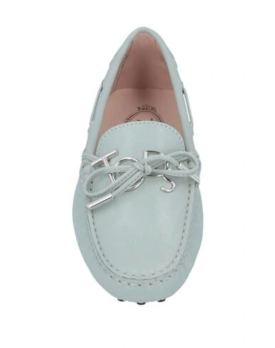 Shop Tod's Woman Loafers Sky Blue Size 7 Soft Leather