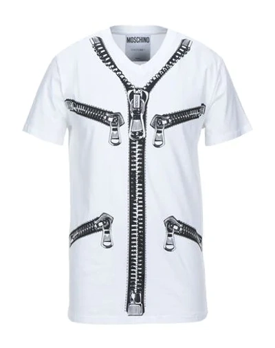 Shop Moschino Man T-shirt White Size 40 Cotton