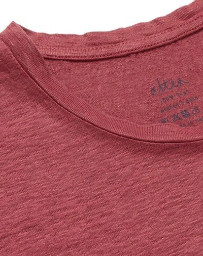 Shop Altea Man T-shirt Brick Red Size Xl Linen
