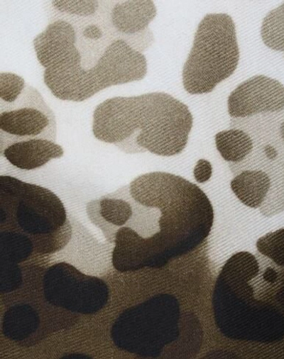 Msgm Green Leopard Bermuda Shorts In Green
